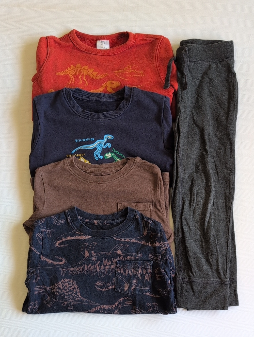 Baby Gap Toddler Boys Fall Winter Capsule Dinosaur Sweatshirt & Pants Lot 5pc 4T